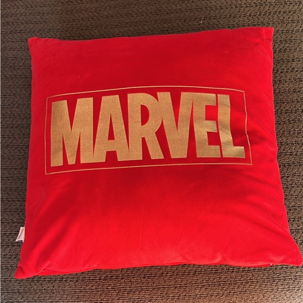 Marvel Red Gold Throw Pillow Cushion Miniso Decorative Accent Pillow